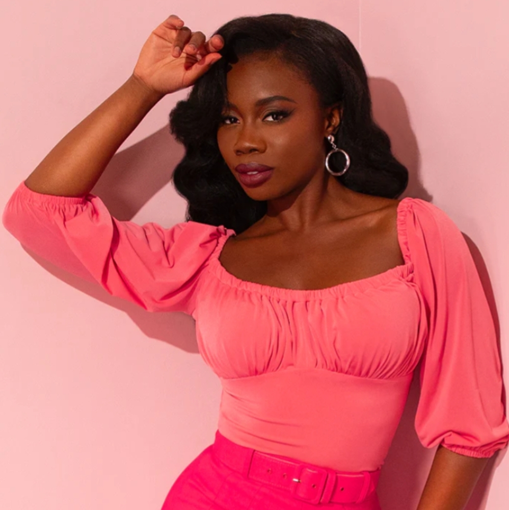 Candy Pink Vacation Blouse Vixen By Micheline Pitt